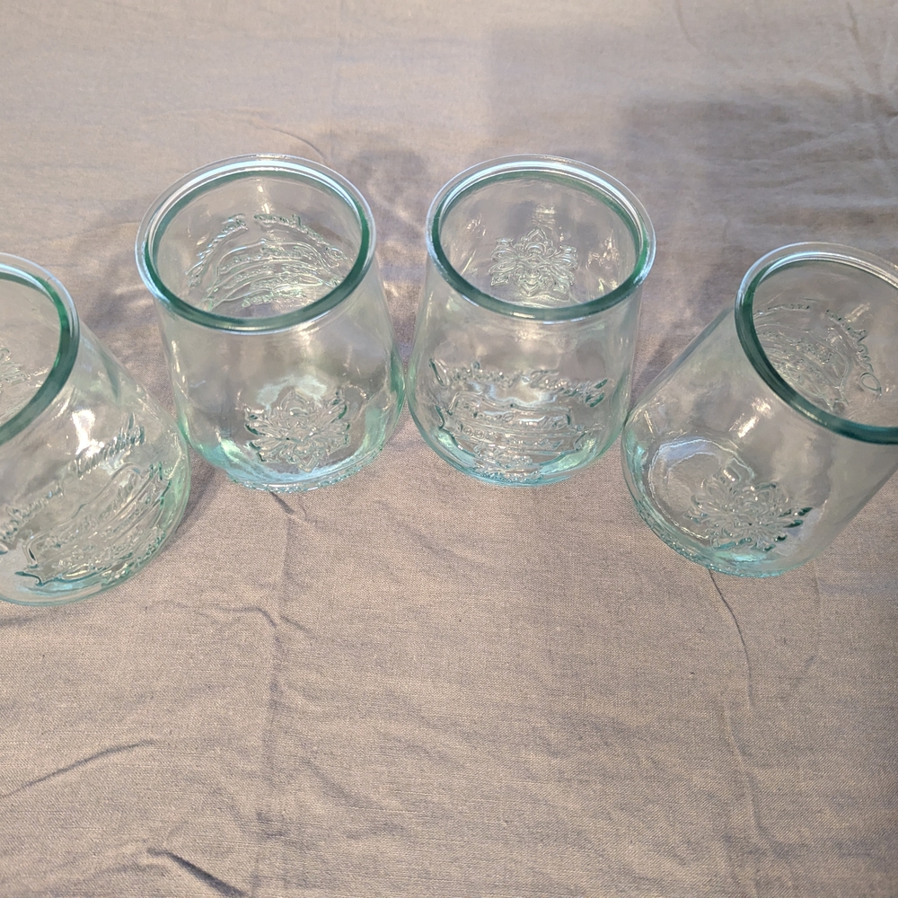 Set of 4 Clear Glass Tumblers - Picture 1 of 7